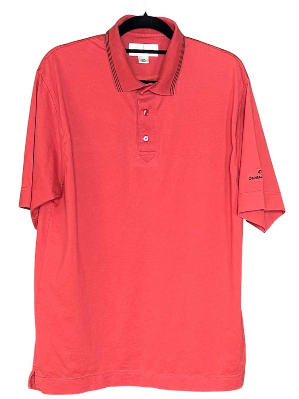 Men's Cutter&Buck red polo short sleeve shirt size medium.